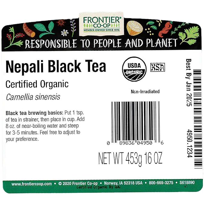 Frontier Bulk Nepali Black Tea, Organic, 1 Pound