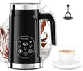 BioloMix Electric Milk Frother 4 in 1 Automatic Hot and Cold Milk Frother Warmer for Milk Latte Foam Maker Hot Chocolates Cappuccino (Black)