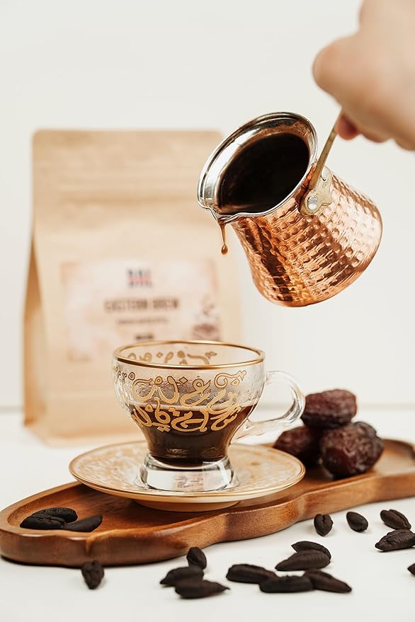 BAL Coffee Alternative Eastern Brew - 12 oz /340 g | Caffeine-Free & Vegan-Friendly | Substitute Brews & Tastes like Original Coffee | Smooth Grind Crafted from Date Seeds | Rich & Smooth flavor