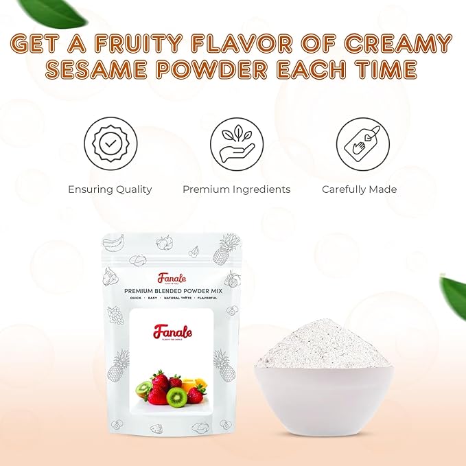 Fanale Premium Creamy Sesame Bubble Tea Flavoring Powder | Perfect for Baking, Smoothies, Desserts and Drinks | Instant Flavoring Powder for Boba Milk Tea. 2.2 Pounds (Pack of 1)