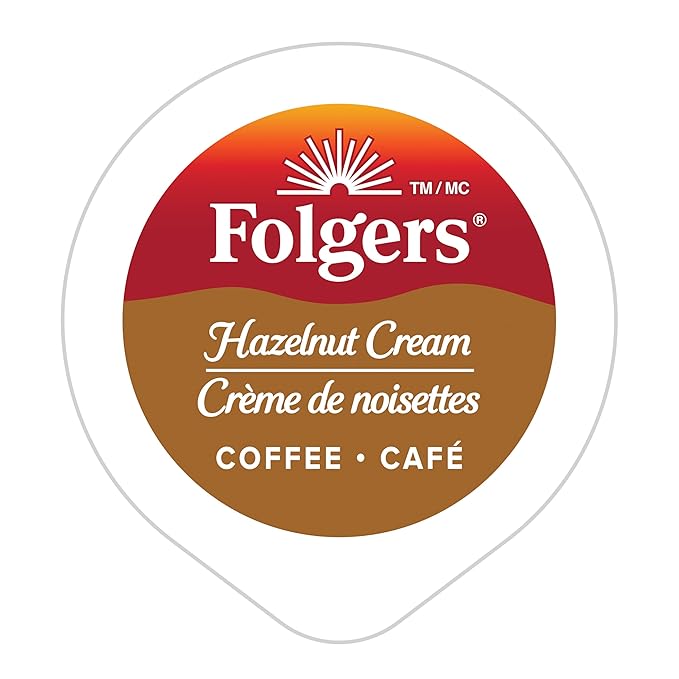 Folgers Hazelnut Cream K-Cup Coffee Pods 12 Count