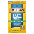 Twinings Decaffeinated Lady Grey Black Tea Individually Wrapped Bags, 20 Count (Pack of 1), Orange Peel & Lemon Peel, Enjoy Hot or Iced, 20 Teabags