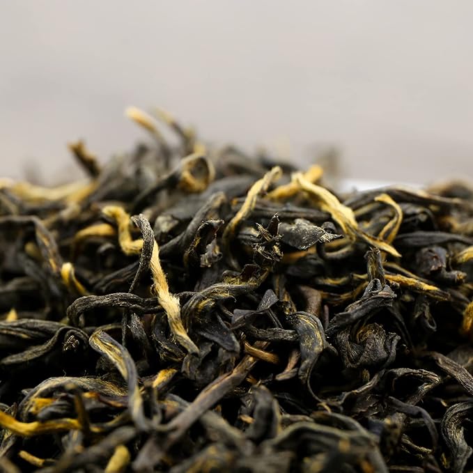 FullChea - Golden Monkey Tea - Chinese Black Tea Loose Leaf with Gold Tips - Health Tea (8.8oz / 250g)