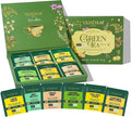 VAHDAM, Green Tea Variety Pack Sampler Assortment (36 Pyramid Tea Bags, 6 Flavor) | Non-GMO Project Verified Himalayan Green Tea with No Artificial Ingredients | Christmas Tea Gift Set