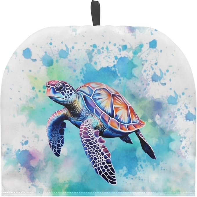 Sea Turtle Tea Cosy for Teapot Tea Cozy for Teapot Insulated Tie-Dye Kitchen Accessory Thick Teapot Cover Dust Home Decorative