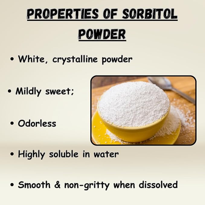 Sorbitol Powder 2lb by Essencea Pure Bulk Ingredients | Sugar-Free Sweetener | Sugar Substitute, Low Calorie Sweetener | Gluten Free (32 Ounces) [Packing may vary]