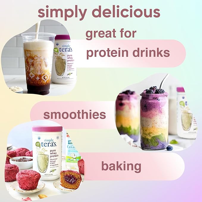 tera's: Simply Pure/rBGH-Free Whey Protein, Bourbon Vanilla, 24 oz