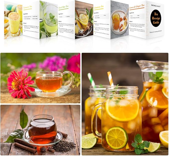 Tea Pot Set – 1200ml Glass Teapot with Removable Stainless Steel Infuser, and 4 Glass Teacups, Stovetop Safe Tea Kettle Gift Set, Blooming and Loose Leaf Tea Maker Set