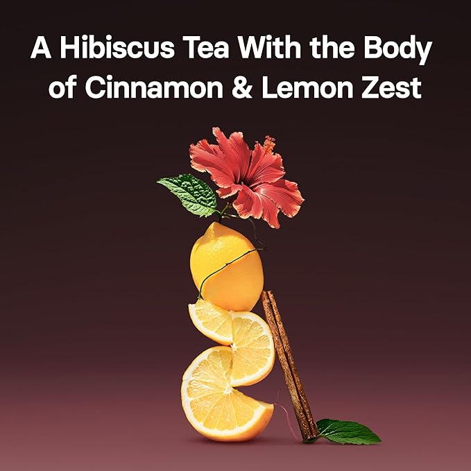 OSULLOC Sweet Hibiscus (Lemon & Cinnamon flavor), Decaffeinated Herbal tea, Relaxing Fruit Blended Hibiscus tea, Premium Tea bags from Jeju Island, 20 count, 1.27 oz