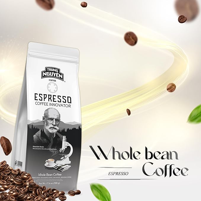 TRUNG NGUYEN LEGEND Espresso Innovator Blended Coffee Bean - Bag 17.6 Oz/500gr, Arabica Blend Robusta, Medium Roast, Whole Beans, Full Coffee Beans, Perfect Flavor
