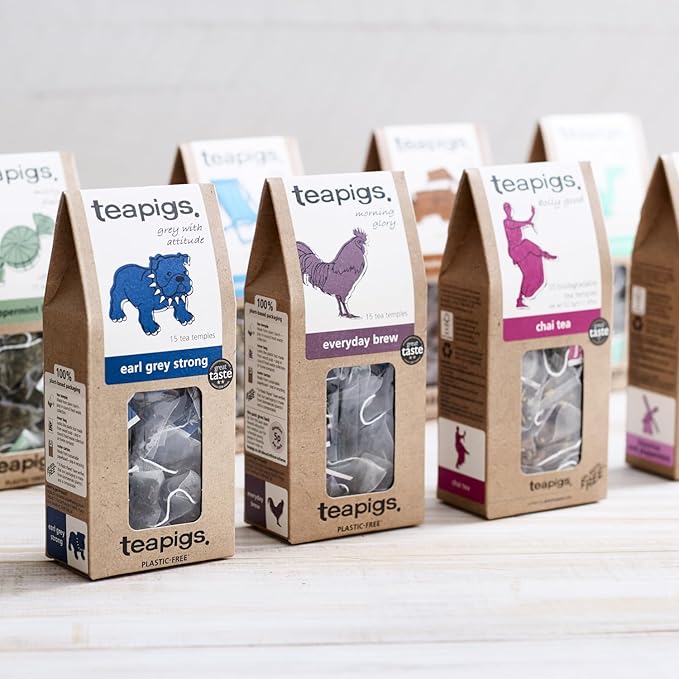 Teapigs Peppermint Leaves Tea Bags Made with Whole Leaves, Caffeine-Free, Natural Ingredients (1 Pack of 50 Teabags)