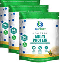 BioTrust Low Carb Protein Powder – Natural and Delicious Whey & Casein Blend from Grass-Fed Hormone Free Cows – Non GMO, Soy Free, Gluten Free, Hormone Free (Vanilla, 3-Pack)