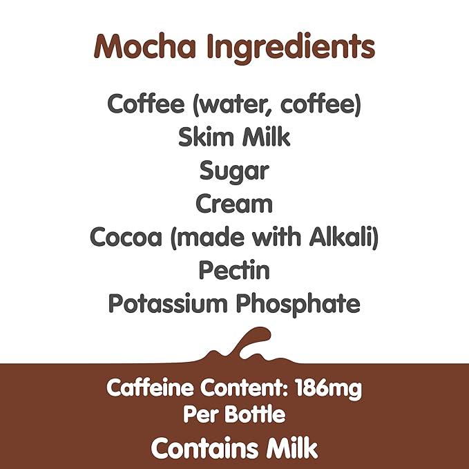 Dunkin' Mocha Iced Coffee Bottle, 13.7 fl oz, 12 Pack