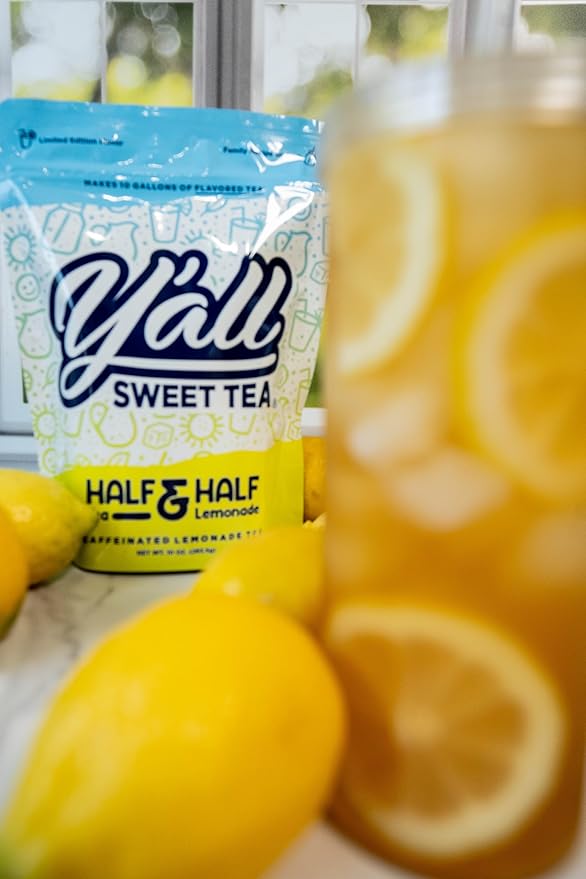 Y'all Sweet Tea - Half Sweet Tea Half Lemonade Iced Tea Bags One Gallon Size in 10 Gallons Per Pack Quick Brew Southern Ice Tea & Lemonade Blend | As Seen on Shark Tank (Caffeinated)