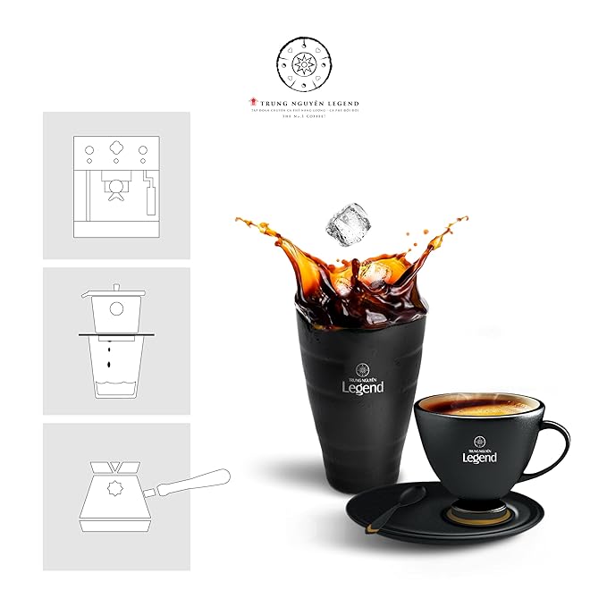 TRUNG NGUYEN LEGEND Espresso Innovator Blended Coffee Bean - Bag 17.6 Oz/500gr, Arabica Blend Robusta, Medium Roast, Whole Beans, Full Coffee Beans, Perfect Flavor