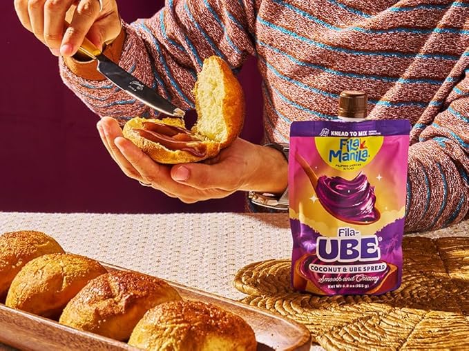 FilaManila Ube New 2024 Coconut Spread - Filipino Sweet Ube Halaya Purple Yam Spread, Vegan, Gluten-Free, No Artificial Colors or Flavors, Perfect for Toast, Desserts & Pastries (3 Pack) - As Seen on Shark Tank & TikTok