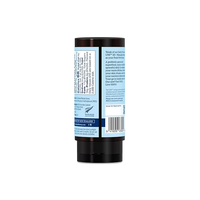 Manuka Honey New Zealand 100% Pure UMF 20+ MGO 826+ Squeezy Honey Raw & Unfiltered Certified Award Winning Silky Smooth Taste & Texture 12 Oz