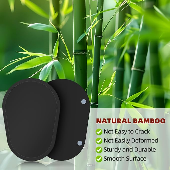 Mixer Slider Compatible with 5.5-8 QT Kitchen Aid Stand Mixers, Kitchen Countertop Storage Mover Sliding Caddy Mixer Slider Mat for Kitchen Aid Stand Mixer Accessories Attachment (Bamboo - Black)