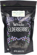 Frontier Co-op Dried Elderberries, 8oz Bag, European Whole, Kosher, Non-GMO | Elderberry Dried Fruit for Immune Support, Powder, Tea, Syrup, Gummies