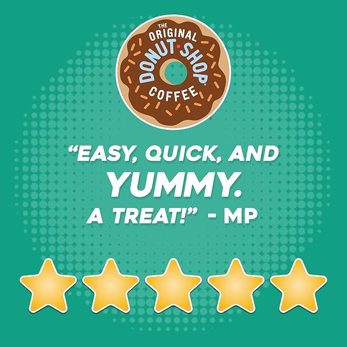 The Original Donut Shop Regular, Keurig Single Serve K-Cup Pods, Medium Roast Coffee, 60 Count, (6 Packs of 10)