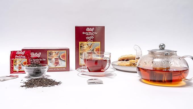 Sadaf Earl Grey Tea Bags | Special Blend Earl Grey Ceylon Black Tea | Product harvested in Sri Lanka | 20 tea bags