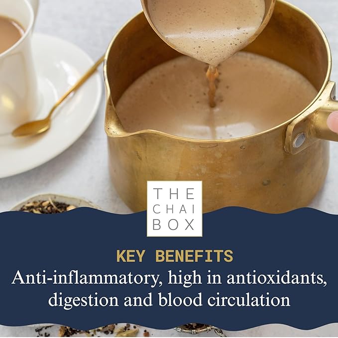 The Chai Box Loose Leaf 100% Organic Black Tea - Featured in Oprah's Favorite Things | Caffeinated Black Tea with Ginger, Cinnamon, Clove, Fennel & Cardamom (Pack of 1) 6 oz | Makes 25 Cups | Small Batch Loose Leaf Tea with Whole, Premium Spices