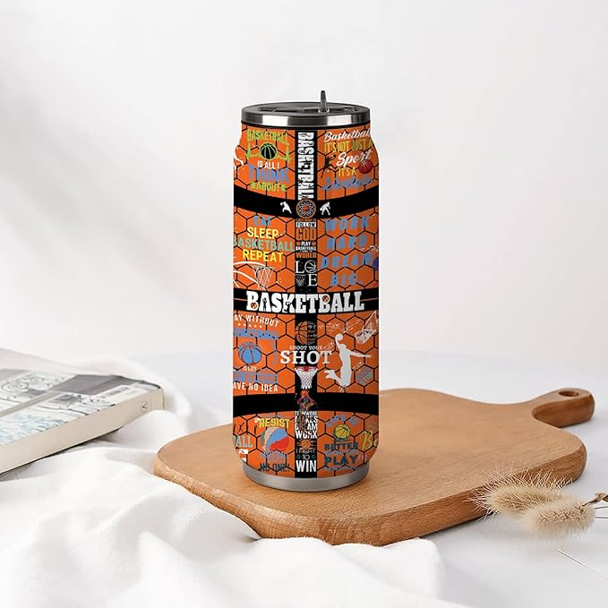 Basketball Tumbler Gifts for Women, Men - Basket Ball Gift for Woman - Christmas, Birthday Gift for Basket Ball Lovers-Basketballs Gifts for Women Girls Friends Sisters Players 17 Oz