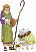 MACKENZIE-CHILDS Patience Brewster Nativity Figurine, Christmas Nativity Home Decor, Shepherd and Sheep