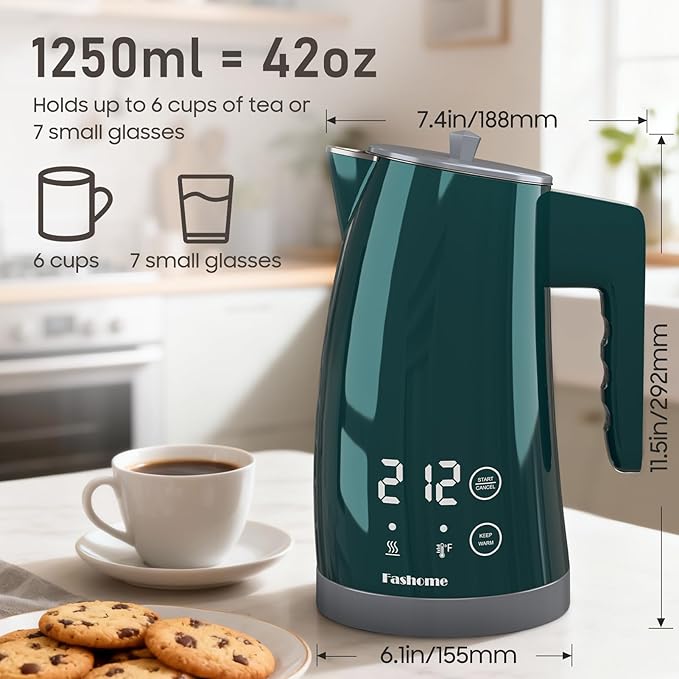 electric kettle with 5 presets temperature control (Green)