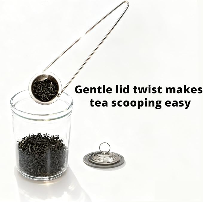 Easy Scoop Tea Infuser with Handle for Loose Leaf Tea, 304 Stainless Steel Tea Strainer Spoon Tea Steeper for Cup and Mug