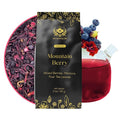 MyRoyalte Mountain Berry Puerh Tea Organic - Hibiscus Loose Leaf Tea With Blueberries, Grapes, Mulberries - Pu'er Tea Gift Idea for Tea Lovers - 3 oz
