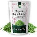 ONE WITH TEA Organic Matcha Latte Powder – Japanese Green Tea, USDA Organic, Made in, 2oz | For Hot & Iced Drinks, Smoothies & Lattes