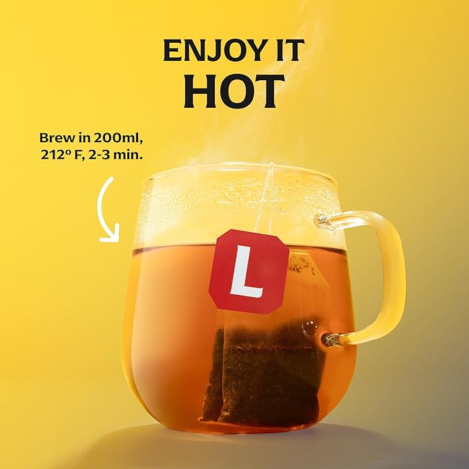 Lipton Golden Chamomile with Honey and Vanilla Tea Bags, caffeine free Tea, Herbal Tea, Individually Wrapped, 20 Tea Bags