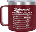 Funny Retirement Gifts for Women Men - 14 Oz Stainless Steel Insulated Coffee Mug With Lid - Birthday Retired Goodbye Farewell Gifts for Coworkers Boss Teachers Nurse Mom Dad