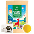 WT WEETEE Passionfruit Raspberry Green Tea, 100 Count Passion Fruit Raspberry Flavored Green Teabags, No Bitter Green Tea Bags, No Add Sweeter