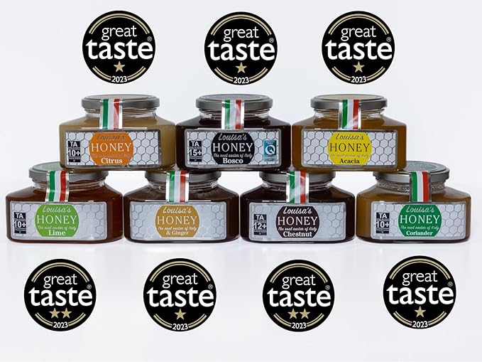 Louisa's Lime Honey | Award-Winning Italian Raw & Pure Honey | TA 10+ (MGO 263+) | 100% Traceable | Sustainably Sourced | GMO, Gluten & Allergen Free | 350g