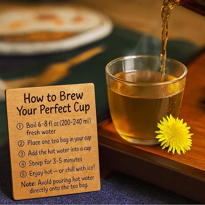 Lavitali, Dandelion Tea Bags | 120 bags, 100% Pure Herbal Tea | Caffeine-Free, Eco-Friendly Filter Bag | Daily Natural Botanical, Hot or Iced Herbal Infusion