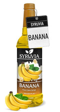 Syruvia Coffee Syrup, Banana Flavored Syrup for Drinks, Lattes, and Desserts – 25.4 fl oz,
