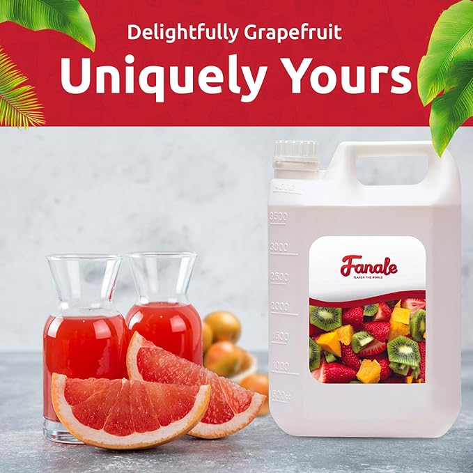 Fanale Premium Flavoring Concentrated Syrup for Bubble Tea 11 lb | Grapefruit Flavor Syrup | for Boba Tea, Smoothies, Slushes, Desserts | 11lb | SRP200