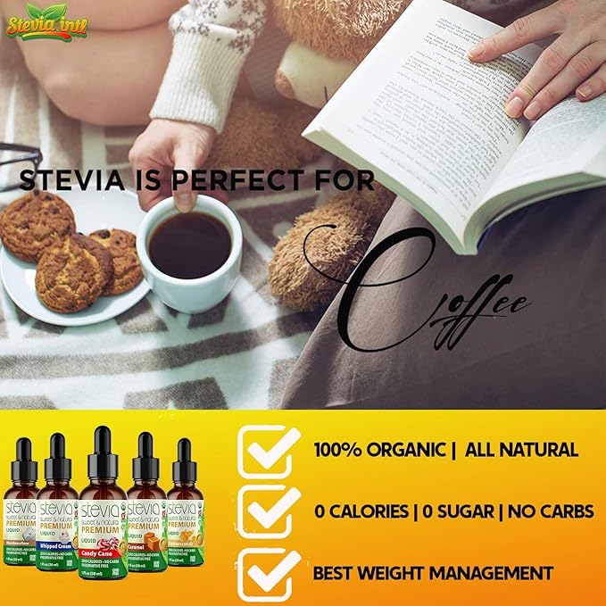 Stevia Intl - (Pack of 5) Wonka Land Bundle. Stevia Liquid Drops with 5 Flavors. All Naturally Sweet, Non-Bitter, No Sugar Added, 0 Carb, 0 Calorie, Non-GMO, Vegan, Diabetic & Keto Friendly (1oz)