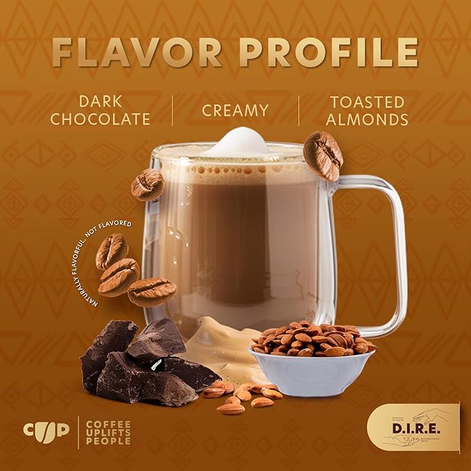 Coffee Uplifts People Peruvian Decaf Coffee - Decaf Whole Bean Coffee Medium Dark Roast - Single Origin, Specialty Grade Coffee Beans, 100% Arabica Coffee, Fair Trade - Chocolate & Almond Notes -12oz