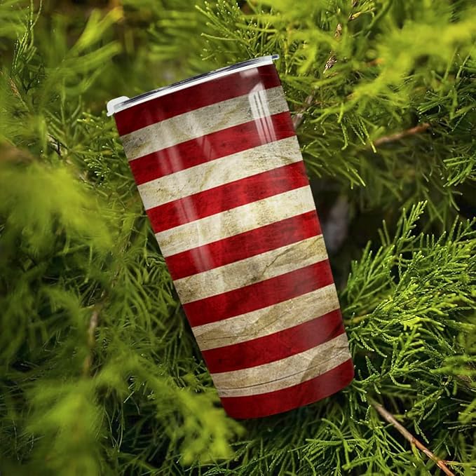 winorax American Flag Tumbler 20oz Stainless Steel Insulated Tumblers 4th Of July Cups With Lids Coffee Travel Mug Cup For Men Boys Dad Grandpa Fathers Day