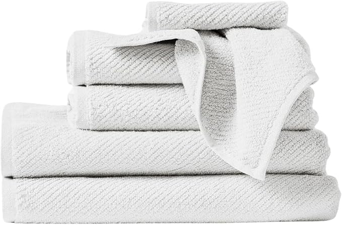 Coyuchi Air Weight Organic Towels, Wash Cloth - Alpine White (12" x 12")