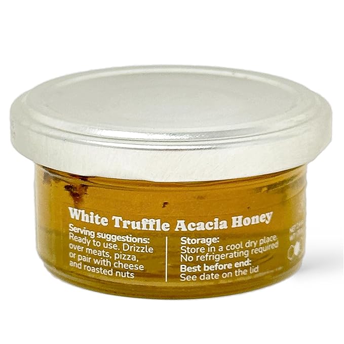 Food To Live White Truffle Acacia Honey, 70gr – Gourmet Flavored Honey, Perfect Pairing for Cheese, Poultry, and Fine Dining, Artisan Crafted Premium Delicacy (Pack of 2)