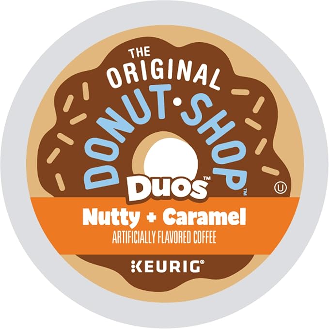 The Original Donut Shop Duos Nutty + Caramel Keurig Single-Serve K-Cup Pods, Medium Roast Coffee, 96 Count