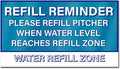 Please Refill Water Pitcher Reminder Sticker, 3.5 x 2.0 Water Dispenser Stickers, Compatible with Brita Water Pitcher, Water Jug Decal Label, Shared Kitchen Essentials Decor, Blue 1 pc Made in USA