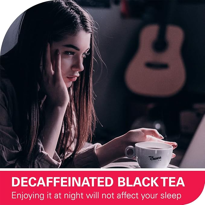 WT WEETEE Organic Decaf Black Tea Bags, Organic Black Tea 100 Count | Smooth & Mild Taste | CO2-Decaffeinated | Resealable Kraft Bag