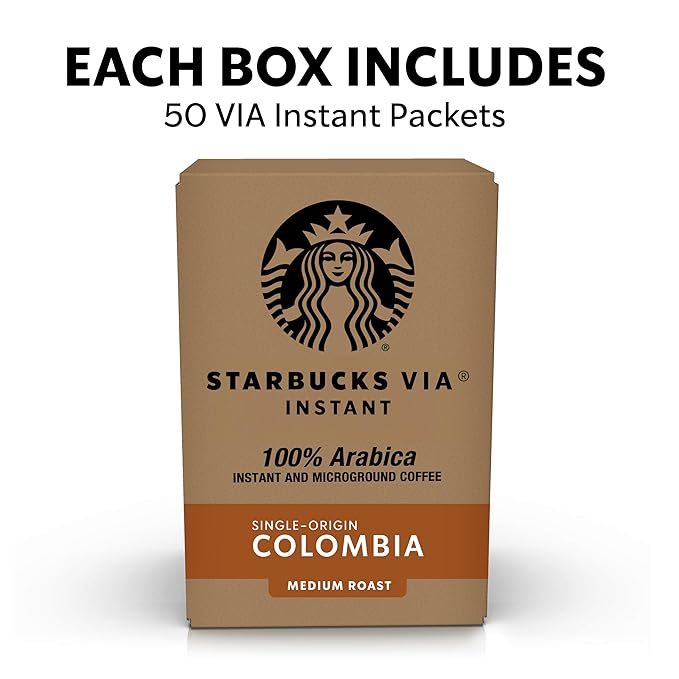 Starbucks VIA Ready Brew Colombia Coffee, 50-Count