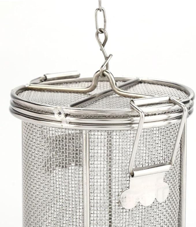 Tea Infuser, Stainless Steel Construction Wire Mesh Design Multifunctional Use, Seasoning Strainer Basket Filter, Silver 10x10cm, for Kitchen Cooking Tea Soup Infusion