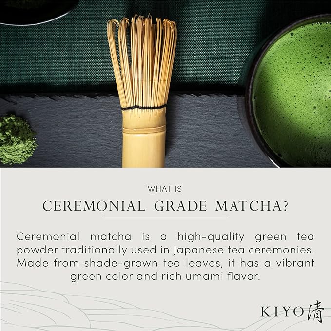 Kiyo Matcha Imperial Grade Tenryu Ceremonial Uji Matcha - Pure Japanese First Harvest Ceremonial Grade Matcha Green Tea Powder from Uji, Japan (40g/1.41oz)